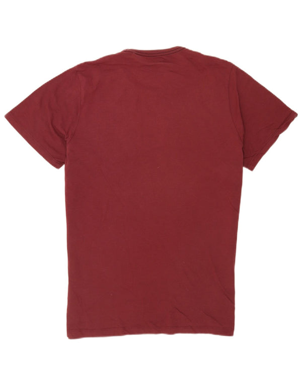 Jack & Jones Ανδρικό γραφικό T-Shirt Top μεγάλο μπορντό βαμβακερό