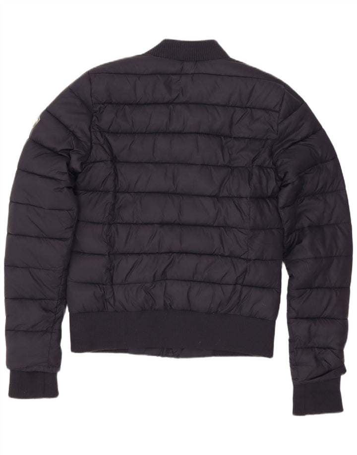 Γυναικείο μπουφάν με επένδυση SUPERDRY UK 10 Small Navy Blue Polyester