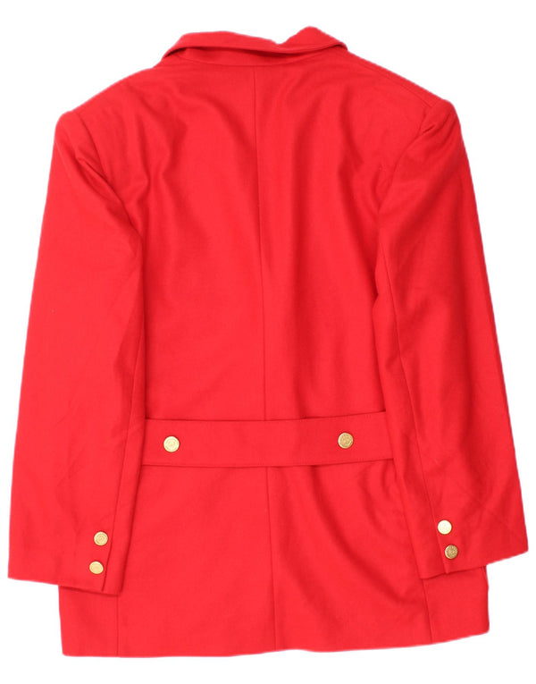 Laura Biagiotti Γυναικείο Μπουφάν Blazer 2 κουμπιών IT 48 XL κόκκινο μαλλί