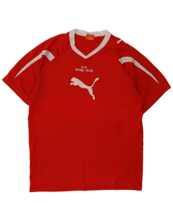 Ανδρικό γραφικό μπλουζάκι Puma Top μεσαίο κόκκινο χρώμα