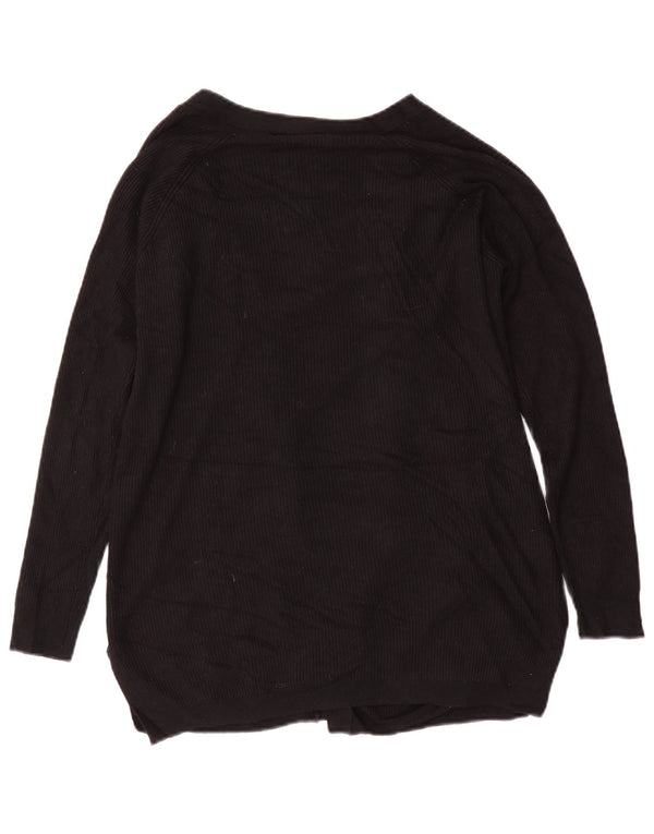 Marks & Spencer Γυναικείο ανοιχτό πουλόβερ ζακέτα UK 10 Small Black Viscose