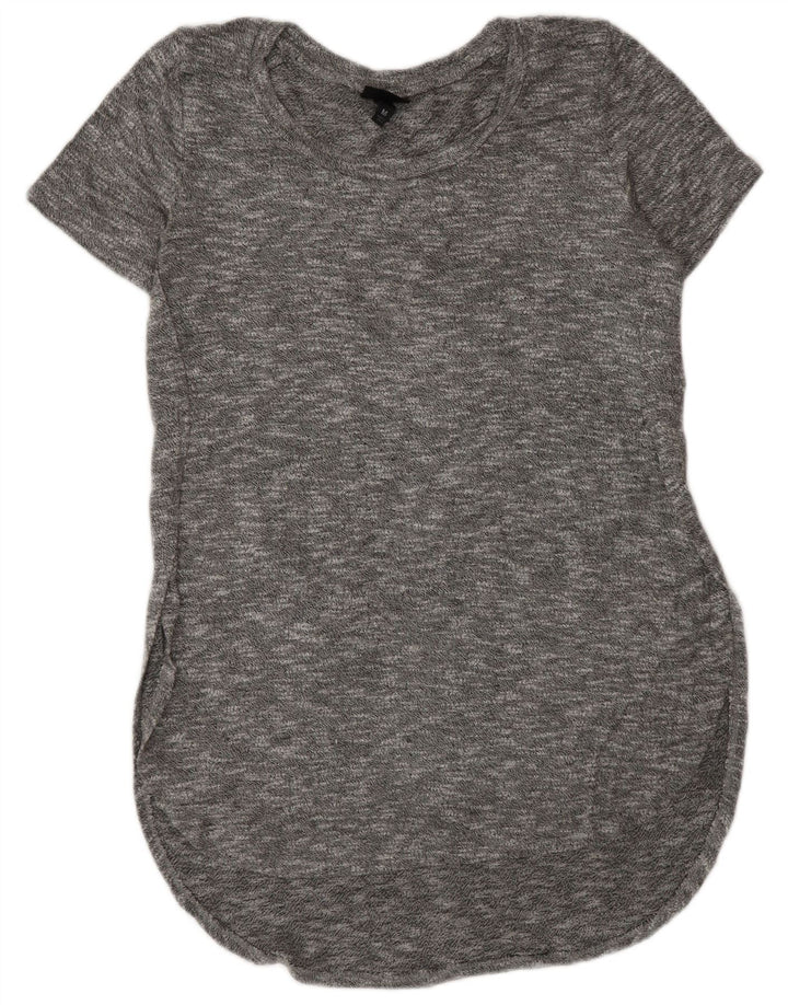 MOSSIMO Γυναικείο T-Shirt Φόρεμα UK 14 Medium Grey Flecked Rayon