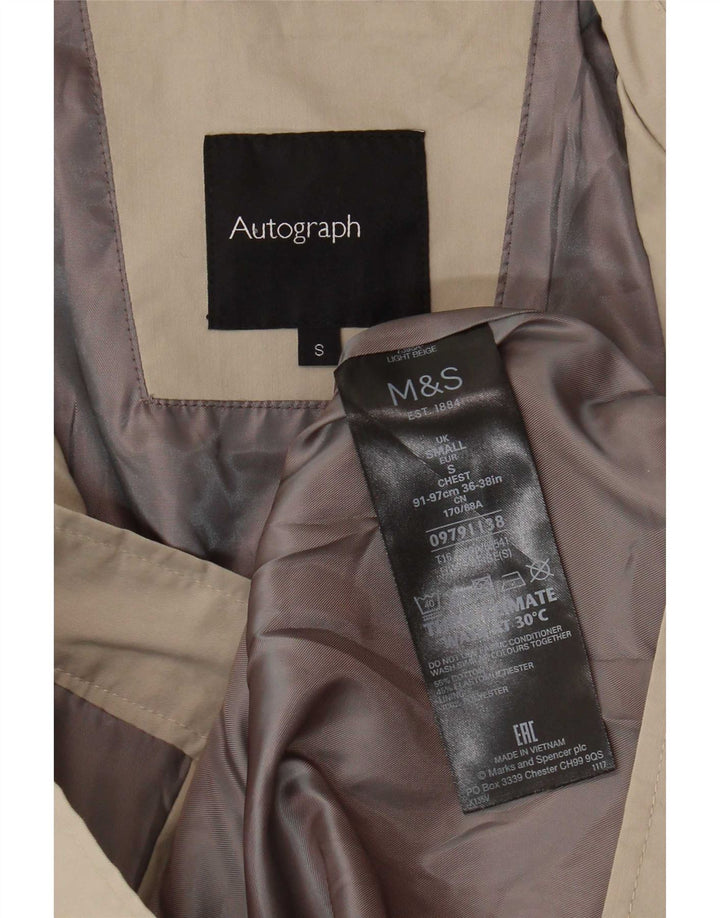 Marks & Spencer Ανδρικό μπουφάν Autograph Bomber UK 36 Small Beige Cotton