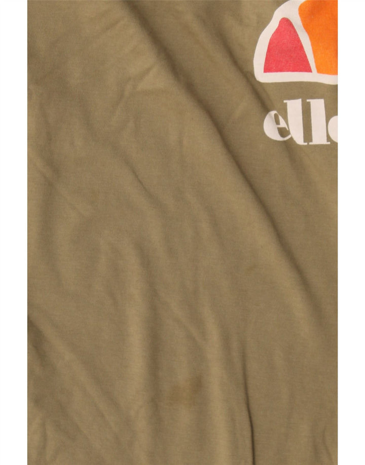 Ellesse γυναικείο μπλουζάκι με γραφικά μεγάλου μεγέθους Top UK 12 Medium Khaki Colourblock