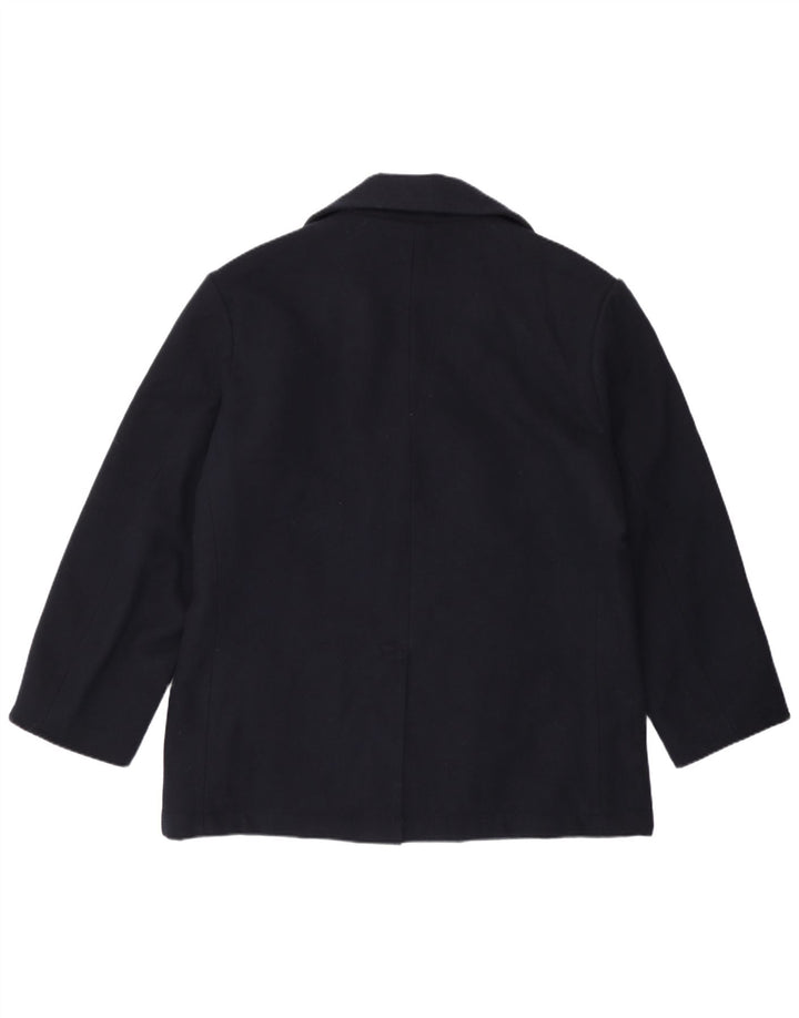 Vintage Ανδρικό παλτό μπιζελιού UK 42 XL Navy Blue Wool
