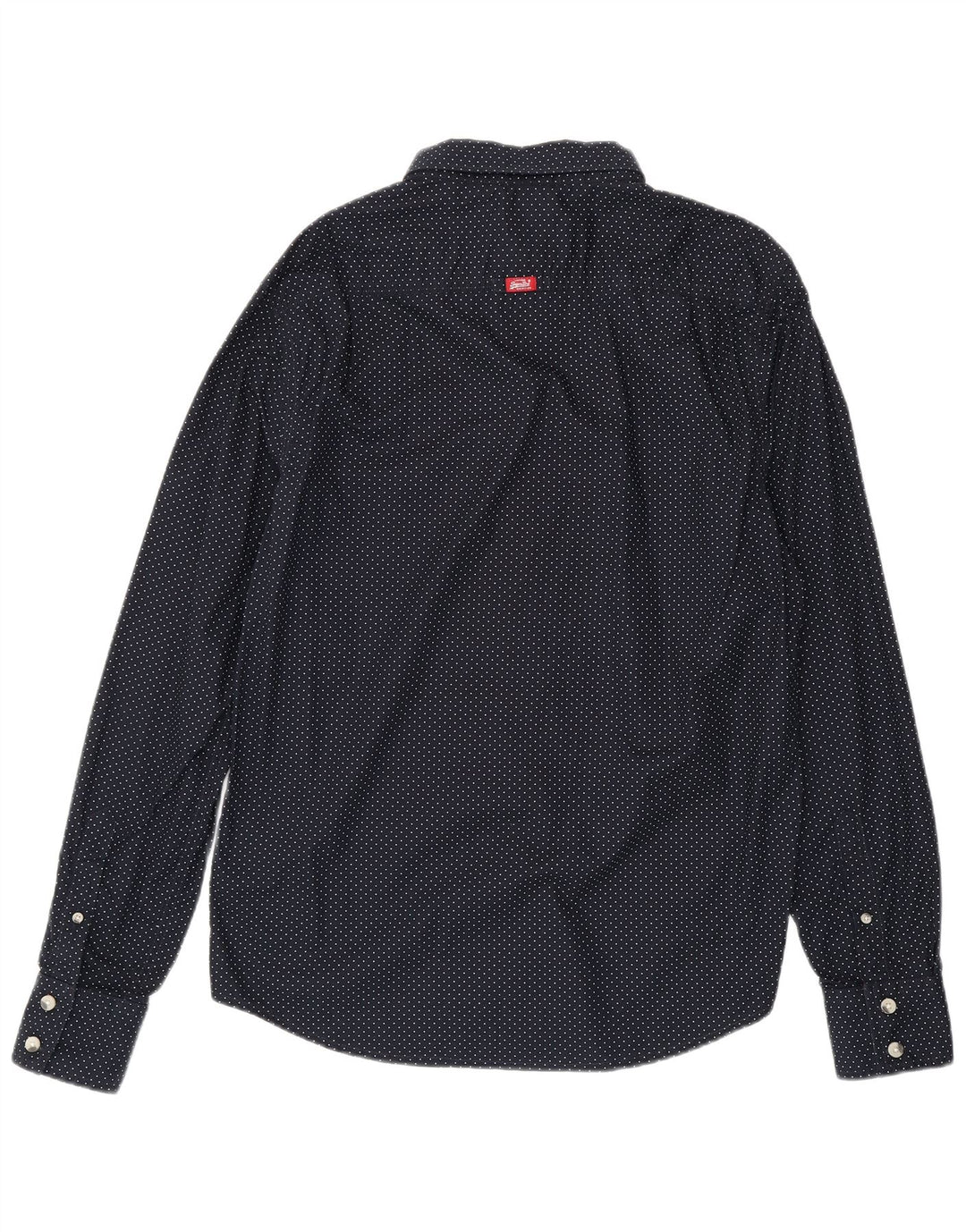 Ανδρικό πουκάμισο Superdry XL Navy Blue πουά βαμβακερό
