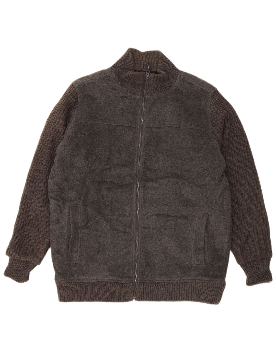 Ανδρικό τζάκετ James Pringle με φερμουάρ κανονική εφαρμογή Fleece UK 38 Medium Grey