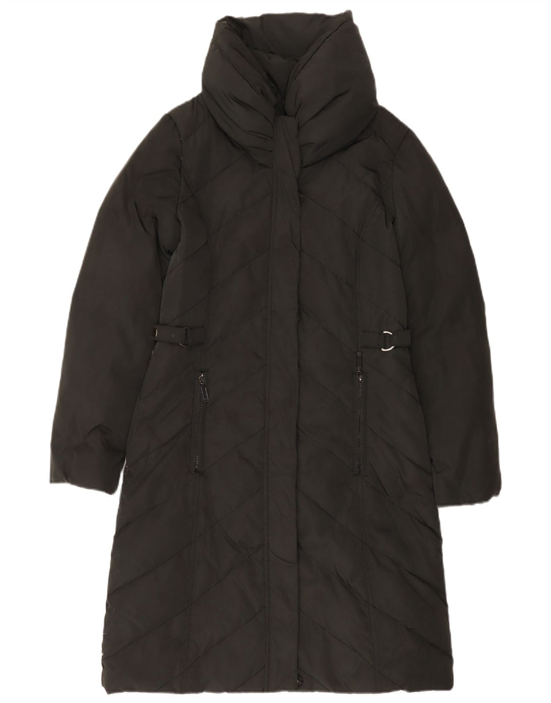 Γυναικείο παλτό Monsoon Longline padded UK 10 Small Black Polyester