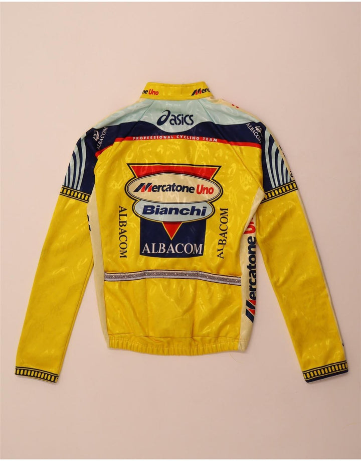 Ανδρική φόρμα γυμναστικής γραφικής Asics Top μπουφάν με μεγάλο κίτρινο χρώμα πολυεστέρα