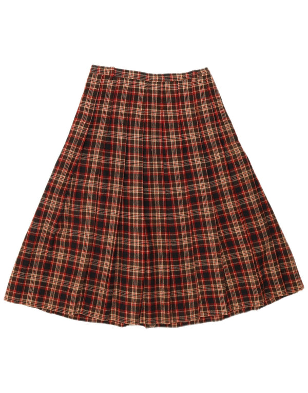 Vintage γυναικεία φούστα με μαχαίρι πλισέ W24 XS Red καρό Classic