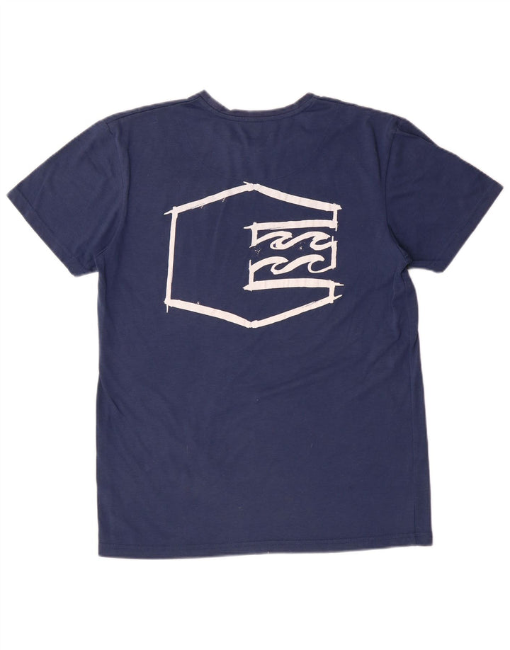 BILLABONG Γυναικείο γραφικό T-shirt Top UK 14 Medium Navy Blue Polyester