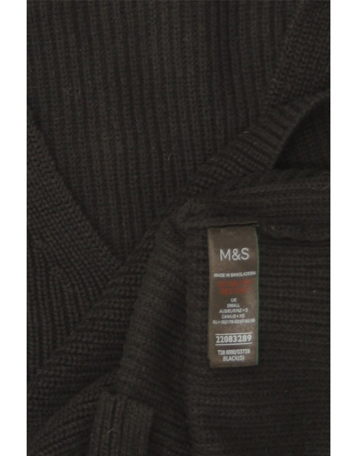 Marks & Spencer Γυναικείο πουλόβερ με λαιμόκοψη μεγάλου μεγέθους UK 10 Small Black