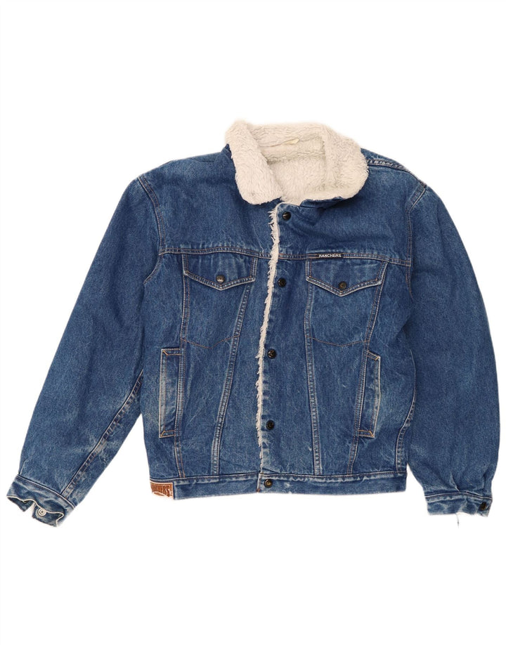 Vintage Ανδρικό τζιν Sherpa Jacket UK 38 Medium Blue