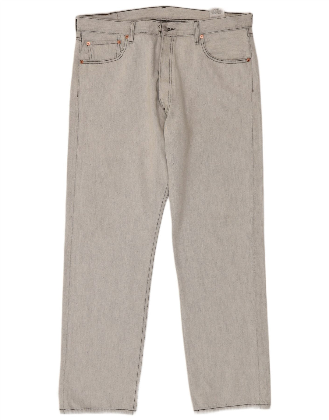 Levi's Mens 501 Straight Jeans W38 L34 Γκρι βαμβακερό