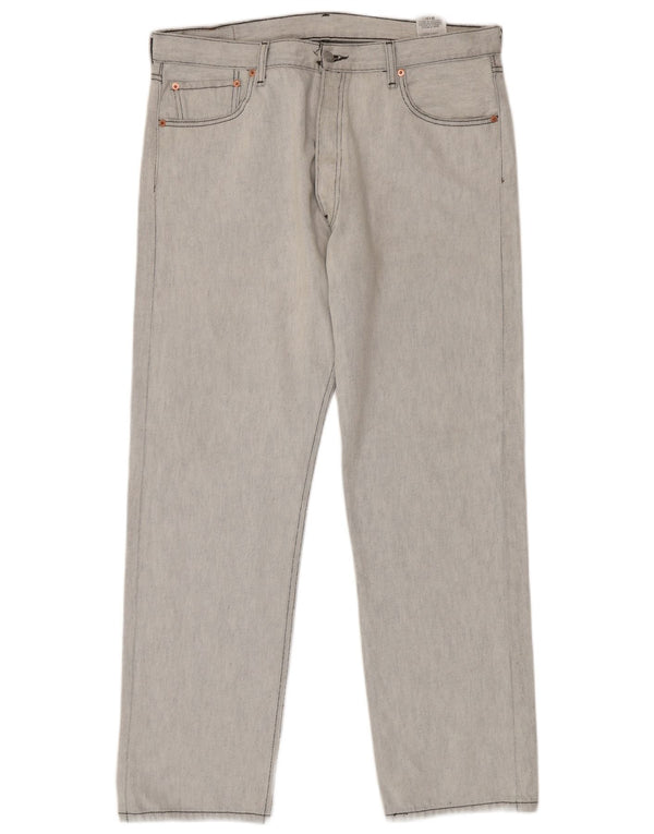 Levi's Mens 501 Straight Jeans W38 L34 Γκρι βαμβακερό