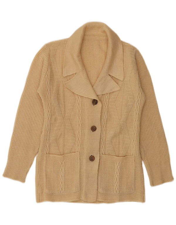 Vintage Γυναικεία Ζακέτα UK 12 Medium Beige