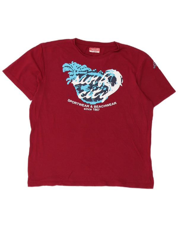 Kappa Γυναικείο T-Shirt Top XL Βουργουνδίας