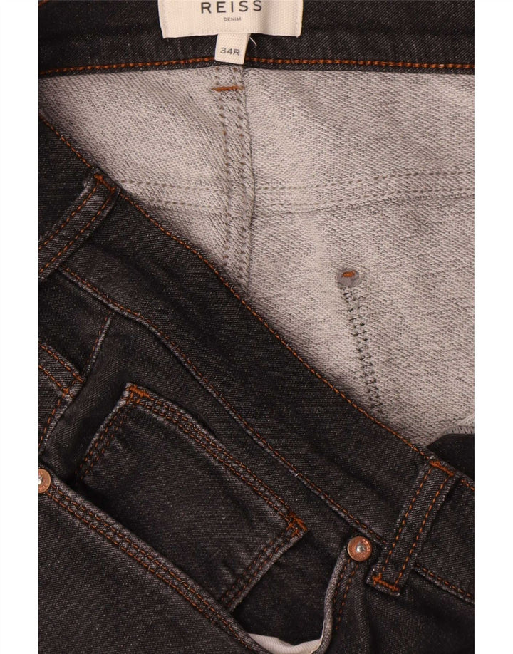 Reiss Γυναικείο Slim Jeans W34 L30 Μαύρο βαμβακερό