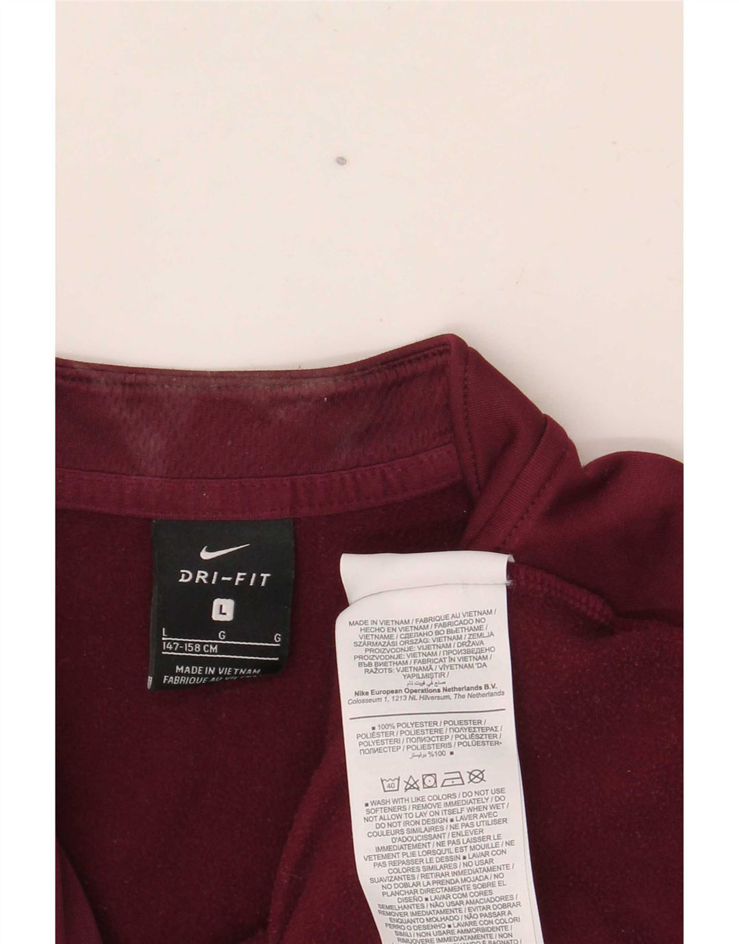 Nike Boys Dri Fit Graphic πουλόβερ αθλητική φόρμα 12-13 ετών Large Burgundy