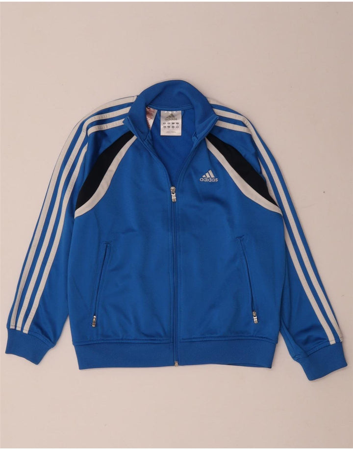 Adidas Boys αθλητική φόρμα Top Jacket 9-10 Years Blue Colourblock Polyester