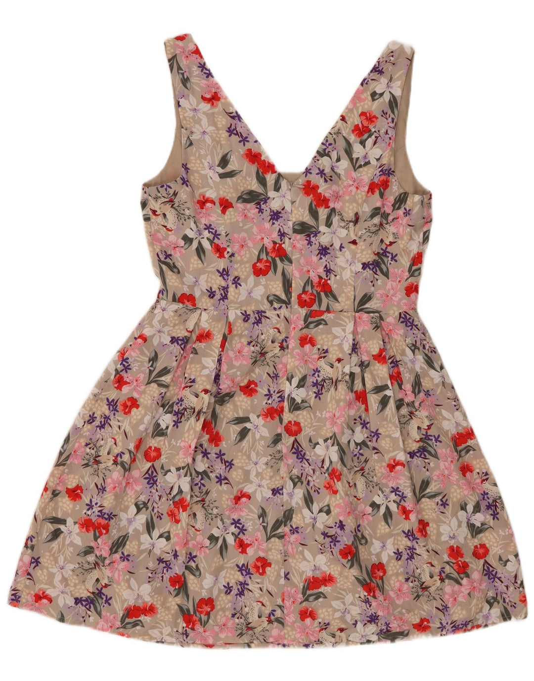 Oasis Γυναικείο Sundress UK 12 Medium Beige Floral Polyester
