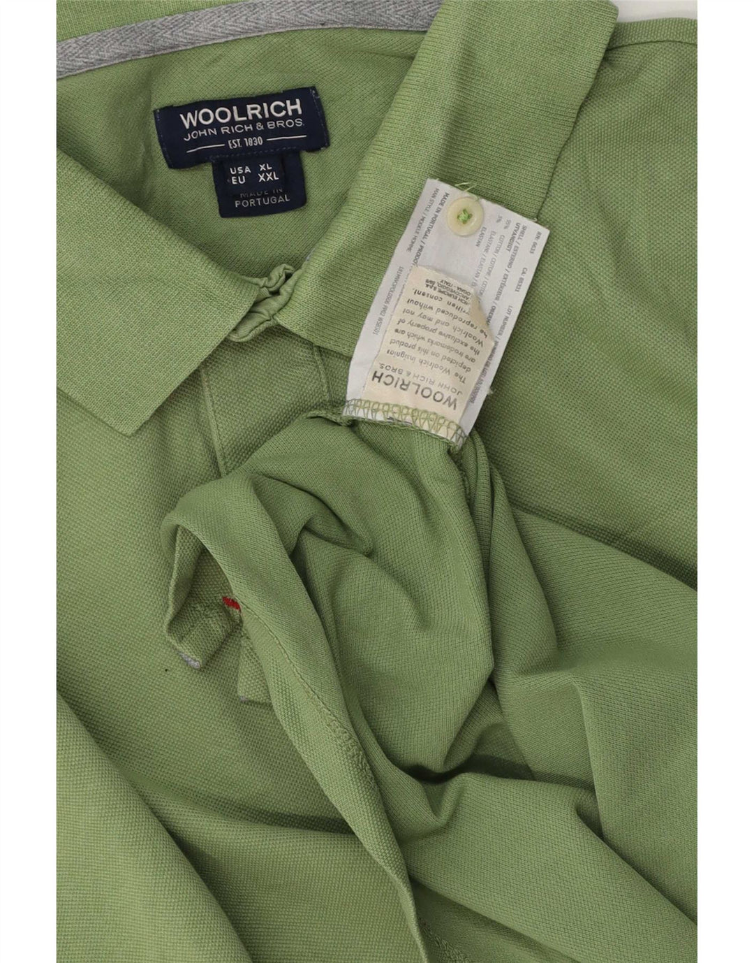 Woolrich Ανδρικό πουκάμισο πόλο XL Πράσινο βαμβακερό