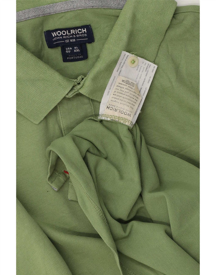 Woolrich Ανδρικό πουκάμισο πόλο XL Πράσινο βαμβακερό