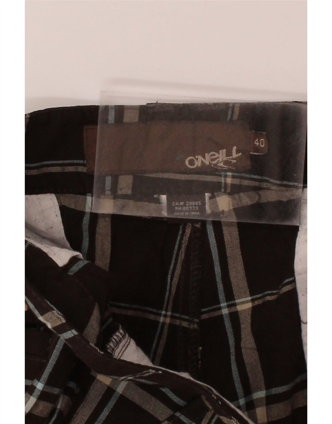O'NEILL Mens Chino Shorts W40 XL  Brown Check Polyester Vintage O'Neill and Second-Hand O'Neill from Messina Hembry 