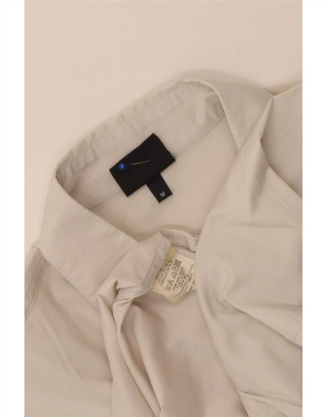 Ανδρικό κοντομάνικο πουκάμισο Trussardi Jeans, μεσαίο λευκό βαμβακερό