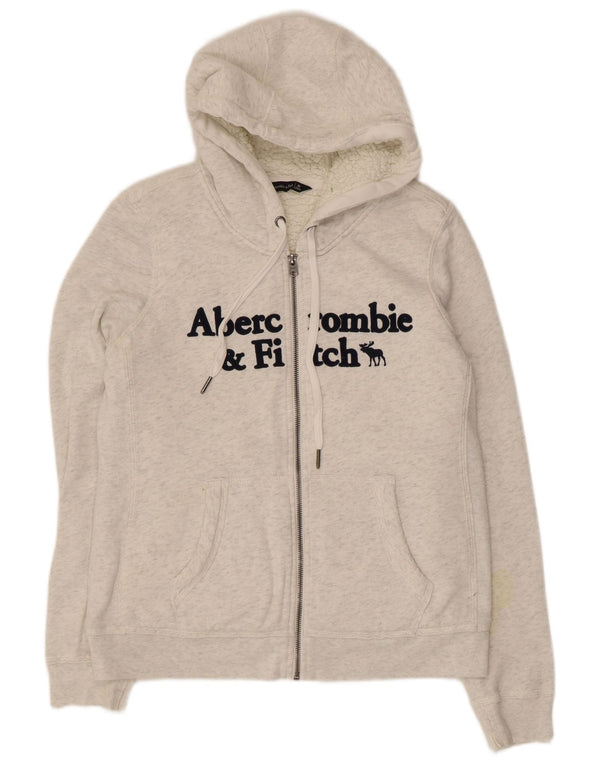 Γυναικείο πουλόβερ με κουκούλα με φερμουάρ Abercrombie & Fitch UK 14 Medium Grey