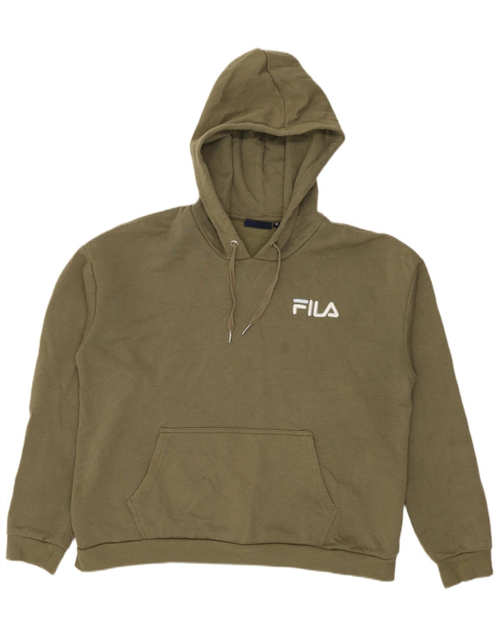 Fila Γυναικείο Hoodie Jumper UK 14 Medium Khaki Polyester