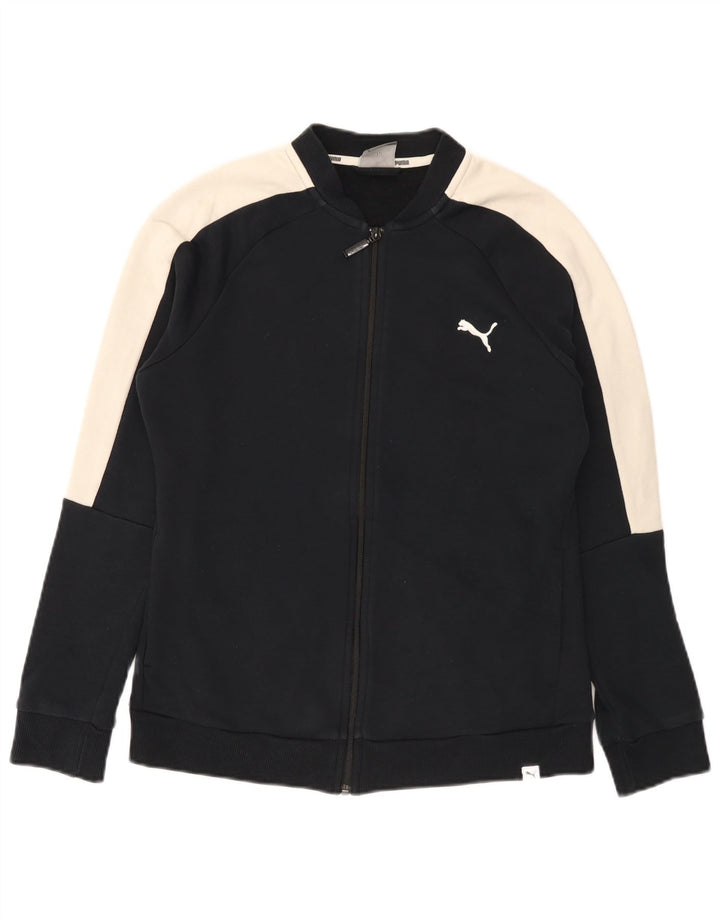 Puma Γυναικεία αθλητική φόρμα Top Jacket UK 14 Medium Black Colourblock Cotton