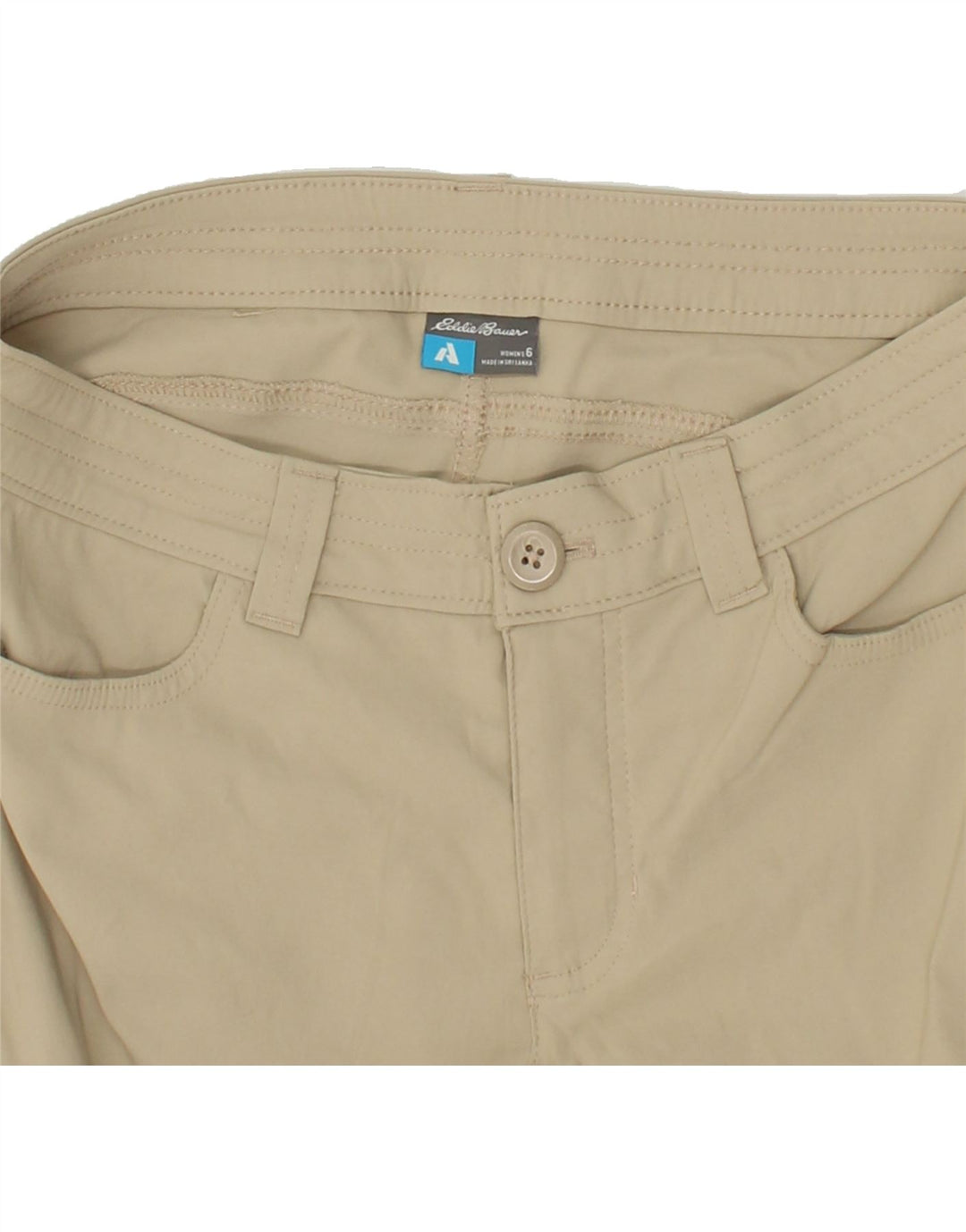EDDIE BAUER Womens Slim Cargo Trousers US 6 Medium W30 L31 Beige Nylon Vintage Eddie Bauer and Second-Hand Eddie Bauer from Messina Hembry 