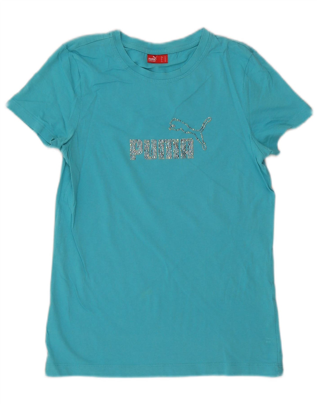 Γυναικείο γραφικό μπλουζάκι Puma Top UK 12 Medium Blue