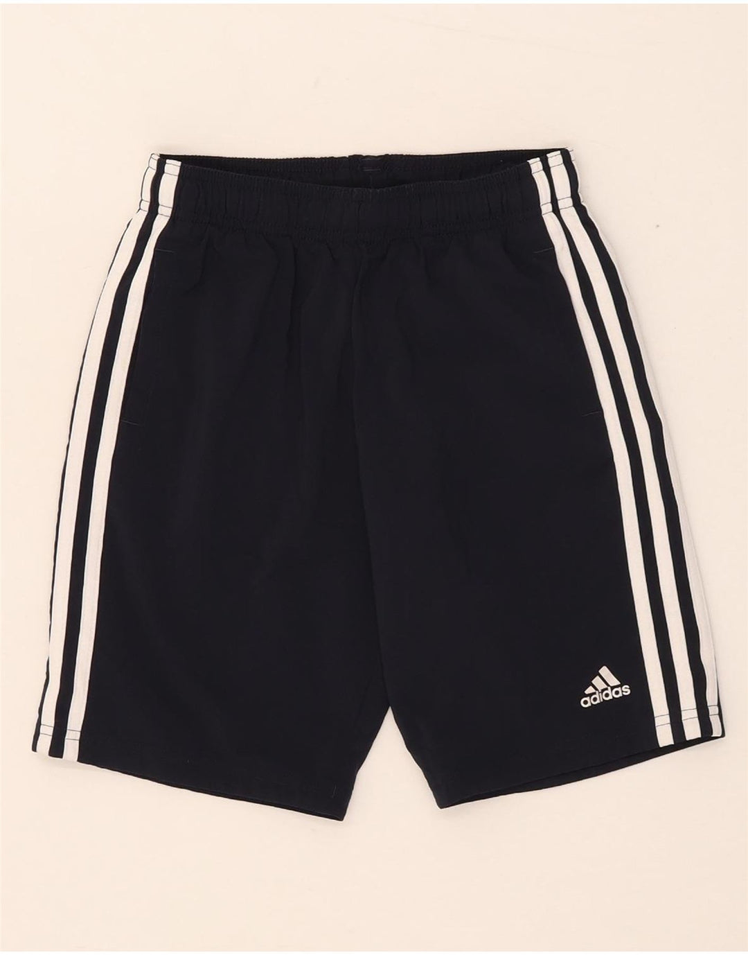 Adidas Boys Sport Short 9-10 Years Navy Blue Polyester