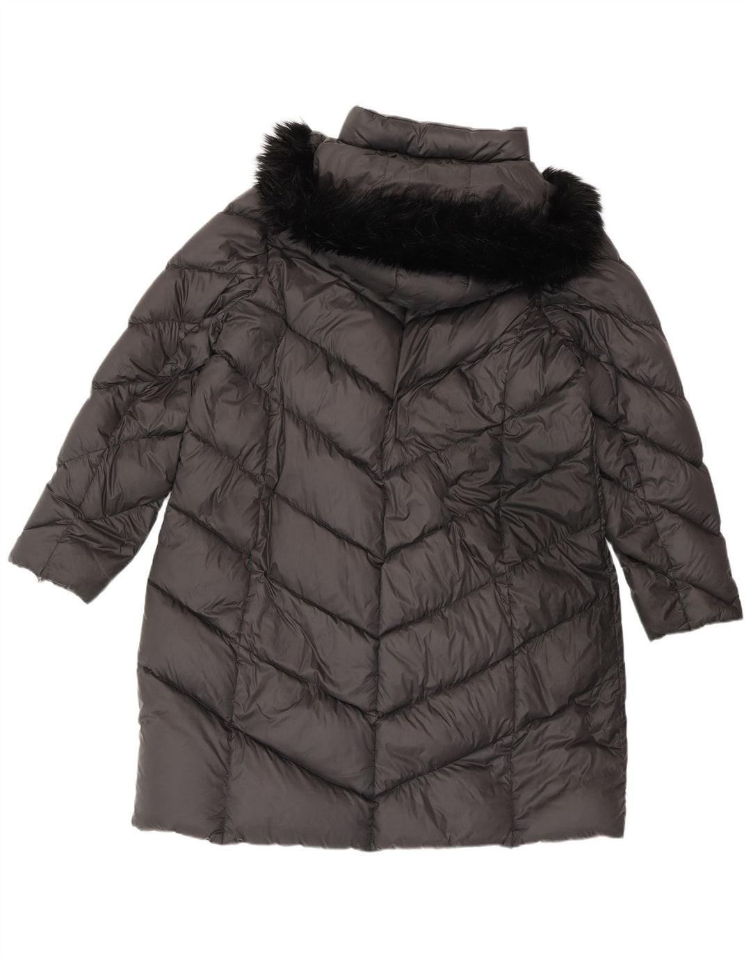 MICHAEL KORS Γυναικείο παλτό με κουκούλα UK 18 XL γκρι νάιλον