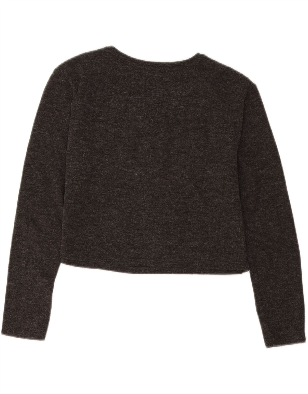 Zara Γυναικείο τοπ μακρυμάνικο Crop Graphic UK 10 Small Grey