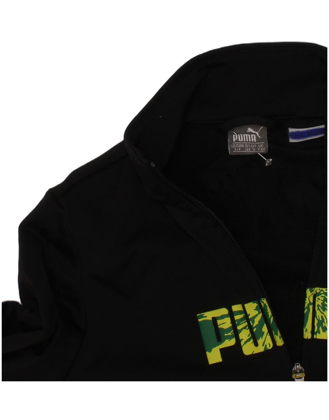 Puma Boys Graphic αθλητική φόρμα Top Jacket 7-8 Years Black Colourblock