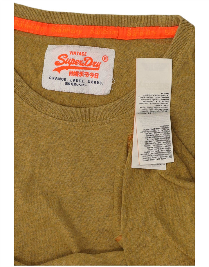 SUPERDRY Ανδρικό T-Shirt Top Μικρό Χακί Βαμβακερό