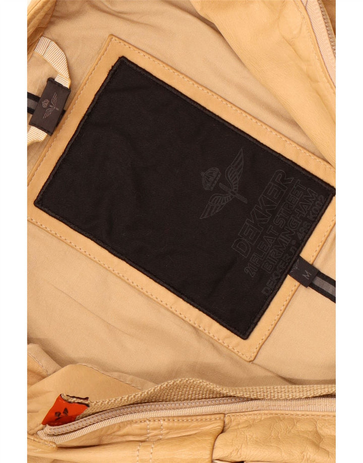 Ανδρικό Δερμάτινο Στρατιωτικό Μπουφάν Dekker UK 38 Medium Beige