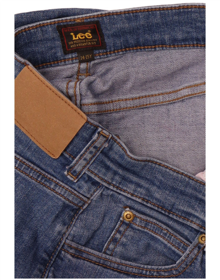 LEE Girls Straight Jeans 14-15 Years W30 L29 Blue Cotton