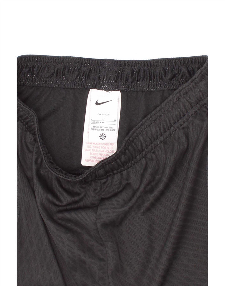 Αθλητικό σορτς Nike Boys Dri Fit 12-13 ετών Μεγάλο μαύρο τσεκ πολυεστέρα