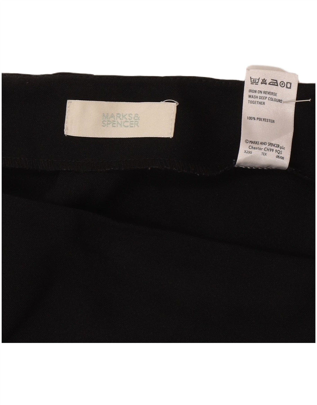 Marks & Spencer Γυναικεία Pencil Φούστα UK 20 2XL W40 Μαύρο Πολυεστέρας