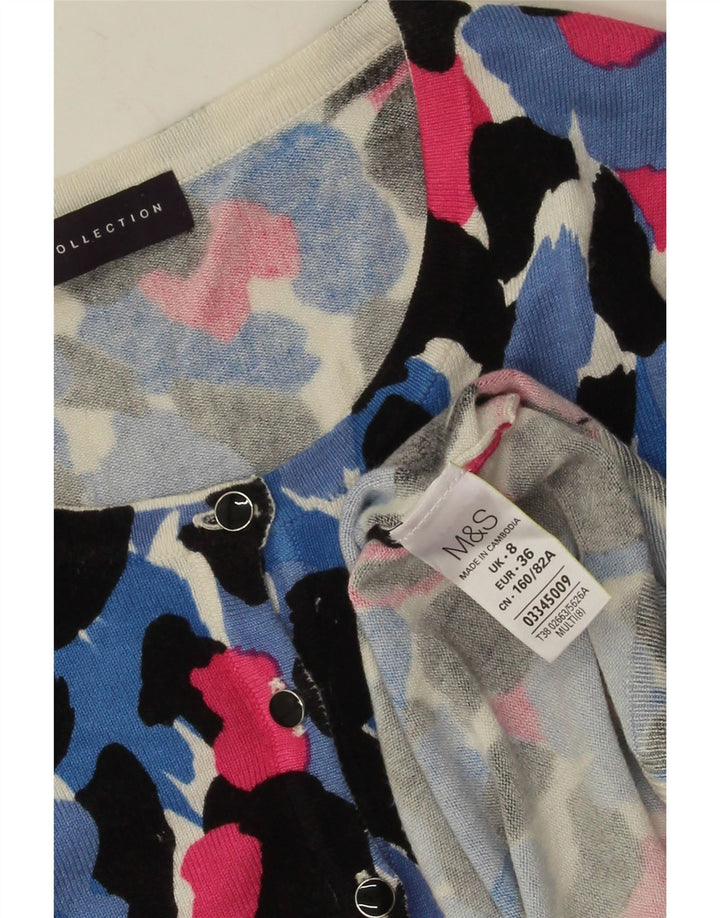 Marks & Spencer Γυναικεία ζακέτα πουλόβερ UK 8 Μικρά πολύχρωμα φλοράλ