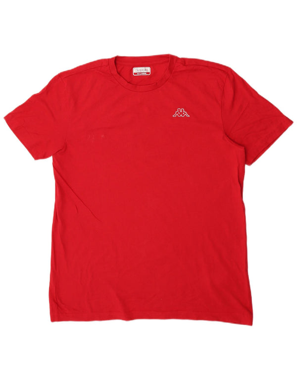 Kappa Mens T-Shirt Top 2XL Red Cotton