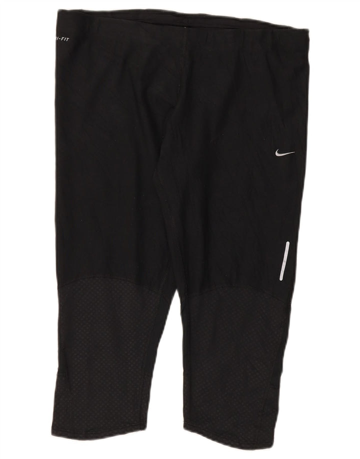 Γυναικείο κολάν Nike Dri Fit Capri UK 18 XL μαύρο πολυεστέρα