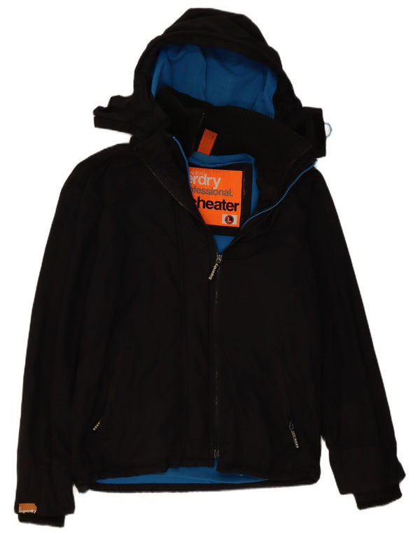 Ανδρικό SUPERDRY Windcheater Hooded Windbreaker Jacket UK 40 Large Black