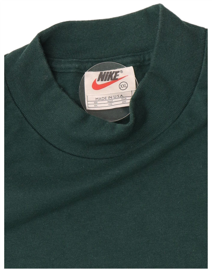 Ανδρικό τοπ Nike μακρυμάνικο 2XL πράσινο βαμβακερό