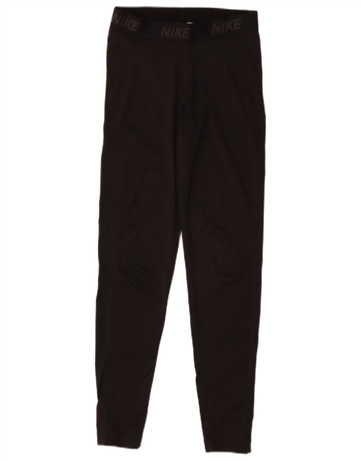Γυναικεία Nike Dri Fit Graphic κολάν UK 10 Small Black Polyester