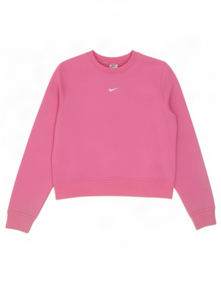 Nike γυναικεία μπλούζα μεγάλου μεγέθους Dri Fit Jumper UK 10 Small Pink Polyester